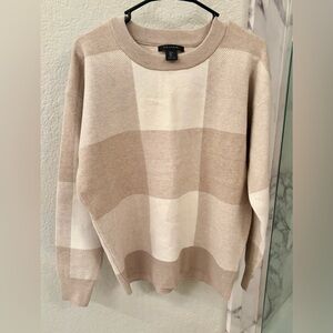 Tahari  Beige and Cream Sweater